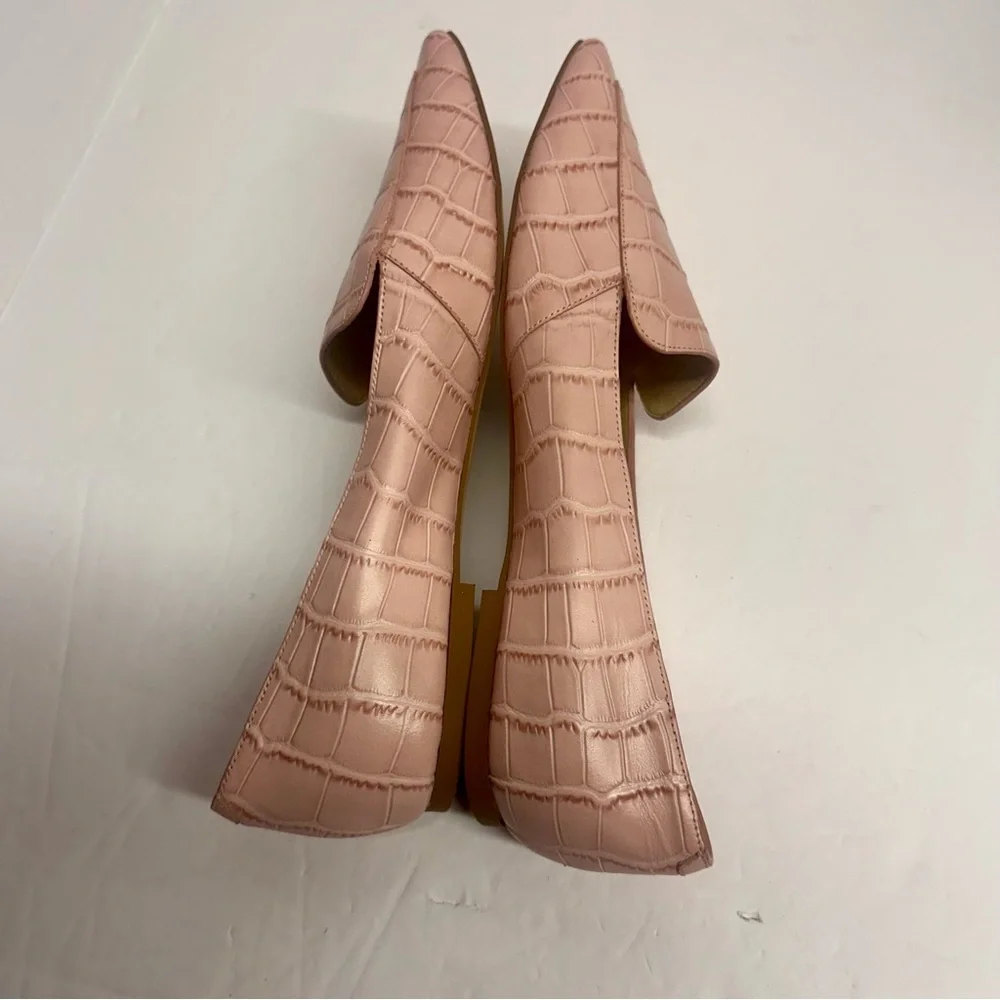Marc Fisher Blush Croc-Embossed‎ Flats